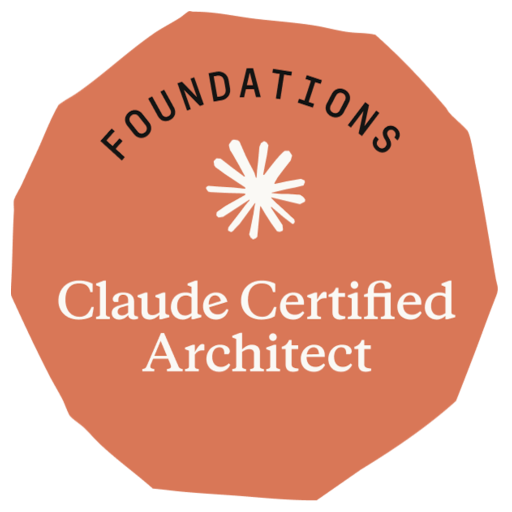 Claude Certified Architect - Foundations badge, issued by Anthropic